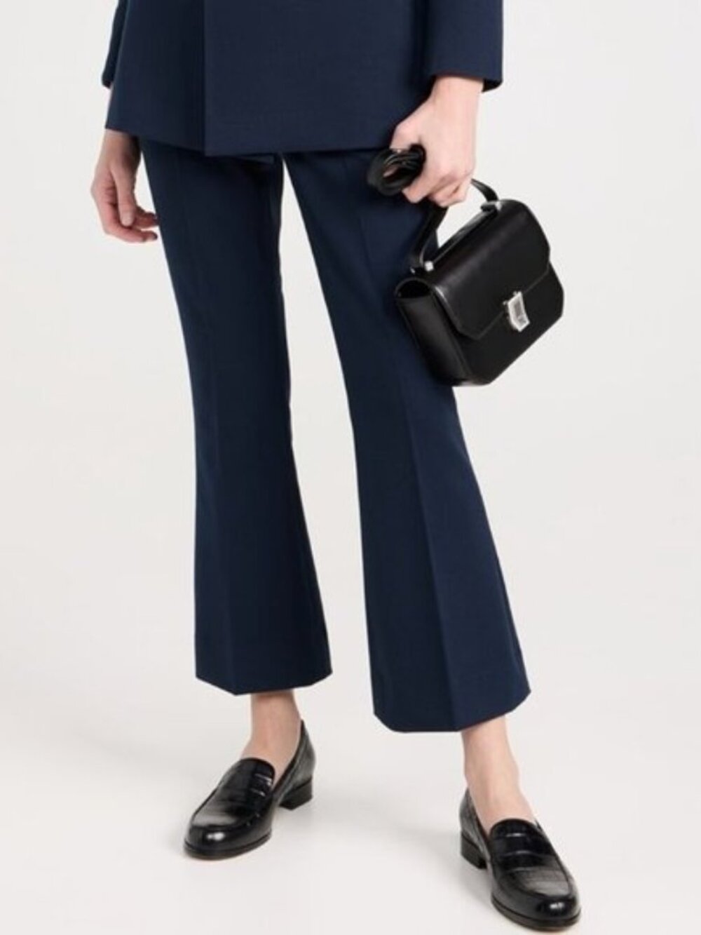 Favorite Daughter The Phoebe Crop Flare Pant Navy High Rise Cropped,Size 2,NEW